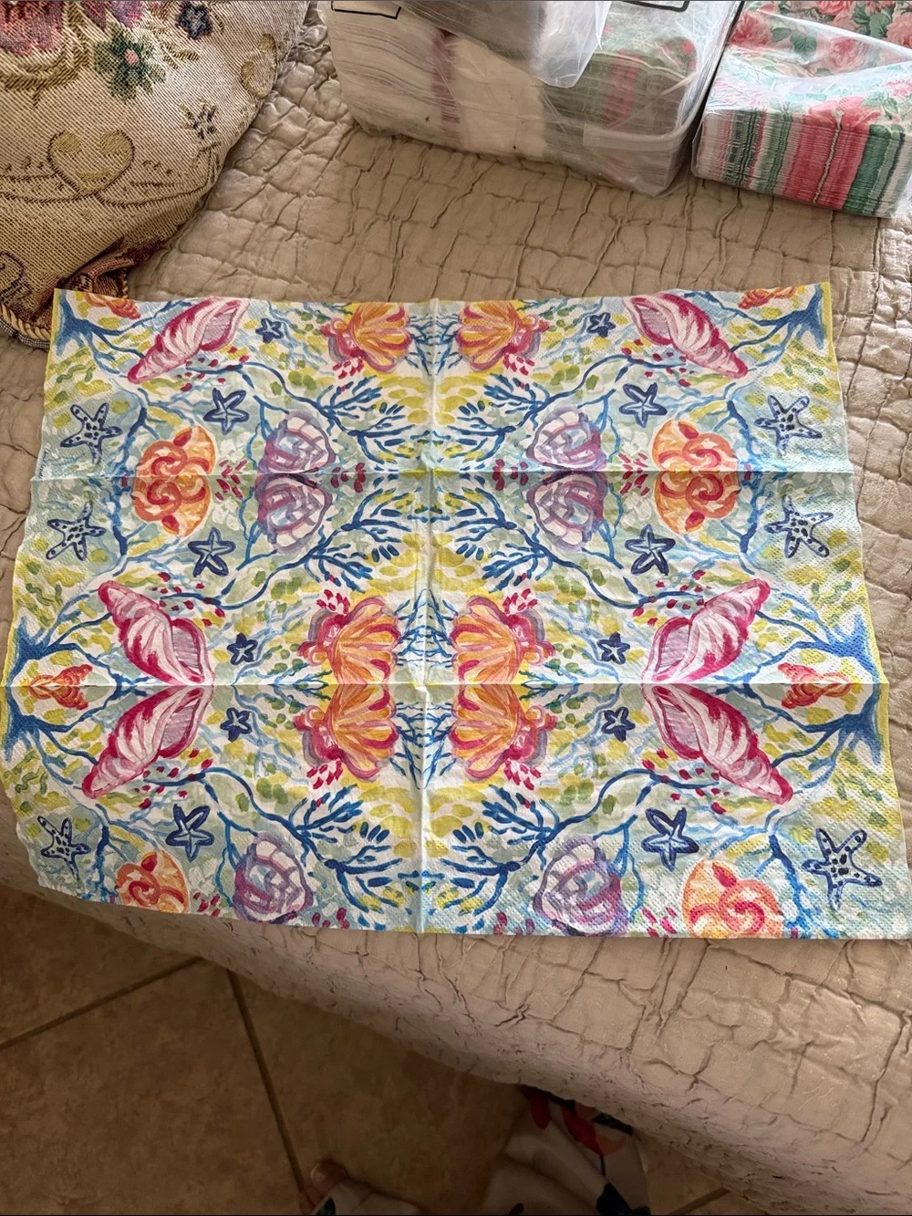 Paper napkins three different kinds